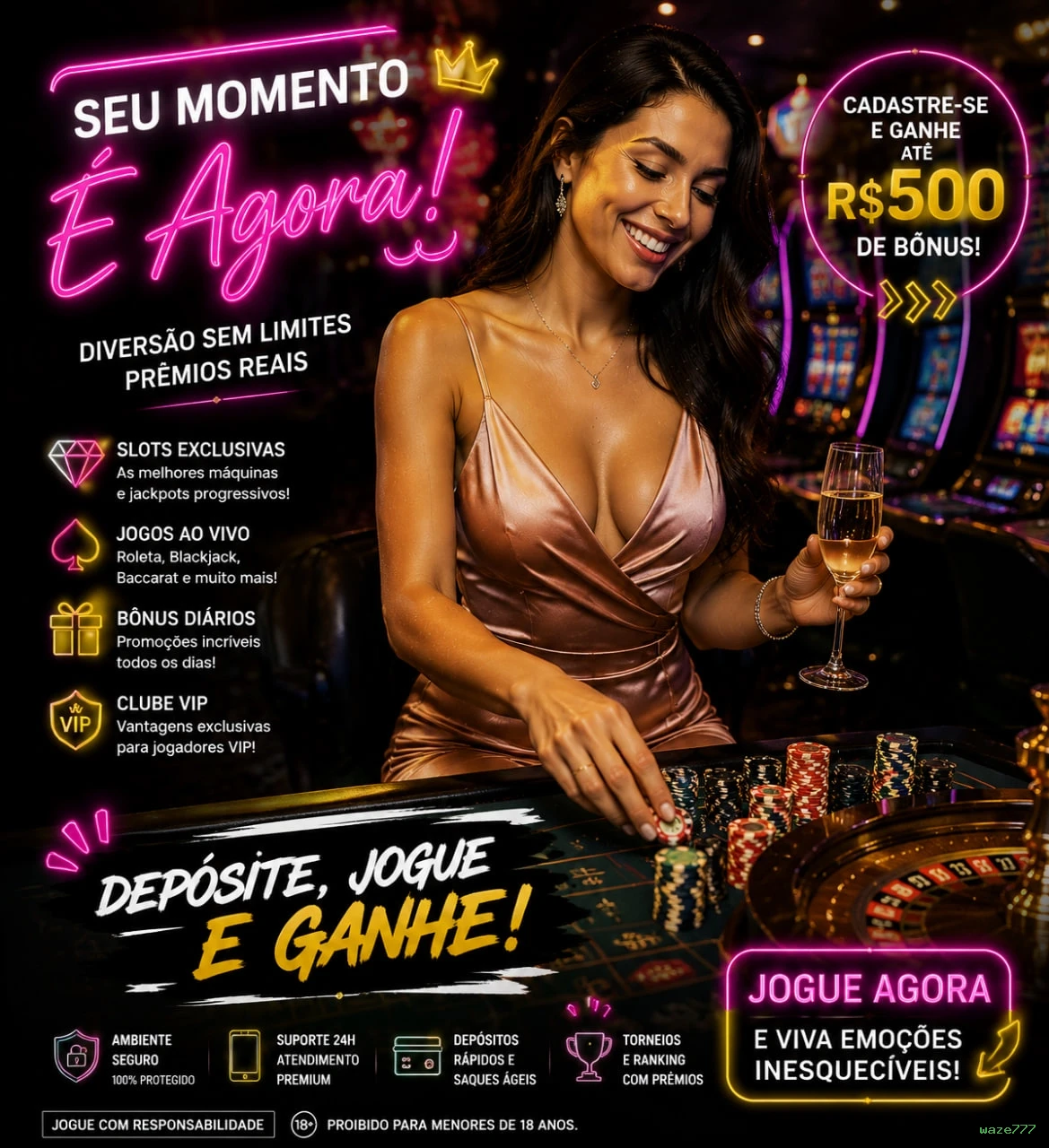 Roleta e blackjack waze777